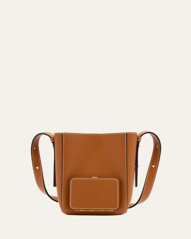 Parker Soft Small Leather Bucket Bag